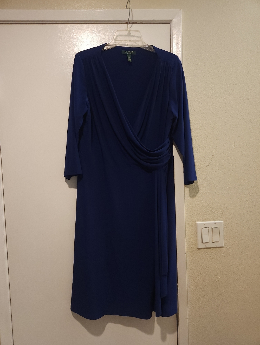 Ralph Lauren Royal Blue Long Sleeve Wrap Dress